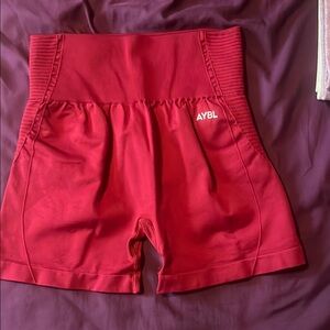 AYBL Women's Red High-Waisted Shorts